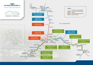 Mapa przedstawiająca harmonogram realizacji inwestycji