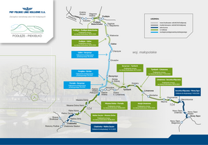Mapa przedstawiająca harmonogram realizacji inwestycji