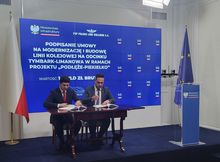 Podpisanie umowy na odc. Tymbark - Limanowa, fot. Piotr Hamarnik PLK SA