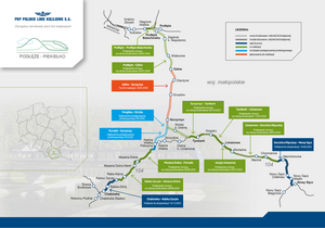 Mapa przedstawiająca harmonogram realizacji inwestycji